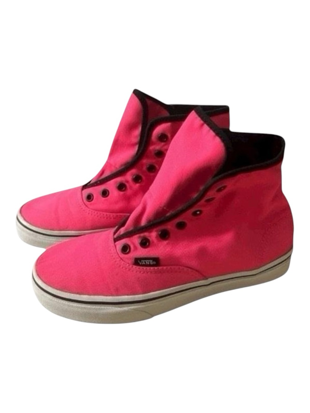 Vans Off The Wall Hot Pink High Top Skateboard Shoes Women Size 6.5  Men Size 5
